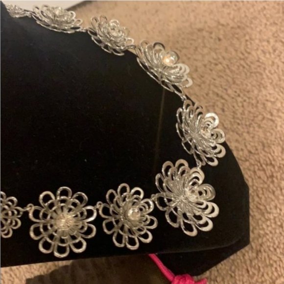 kate spade oops a daisy silver flower necklace nwo - Picture 5 of 8